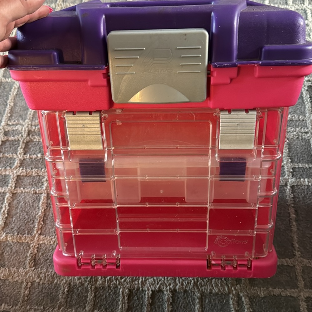 Options Craft Storage. All embellishments & glue gun included